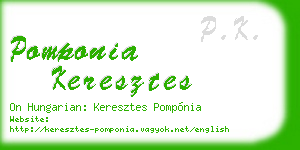 pomponia keresztes business card